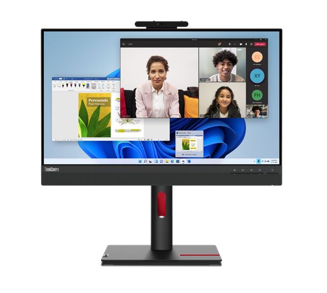 LENOVO ThinkCentre Tiny-in-One G5 24' 60Hz FHD Touch 1920x1080 16:9 4ms Height Adjust Tilt Swivel Pivot HDMI DP IPS USB3.2 Anti-glare Webcam Mic