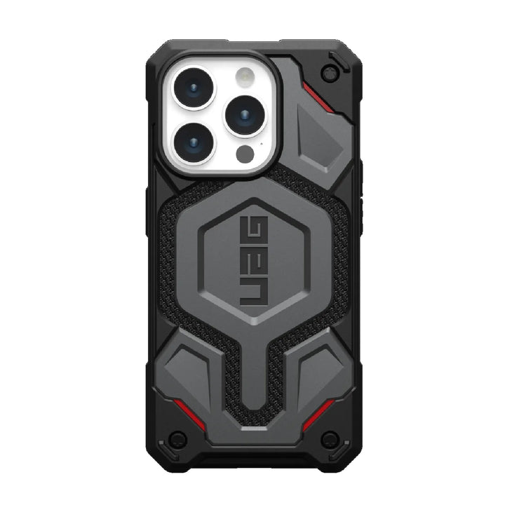 UAG Monarch Pro Kevlar MagSafe Apple iPhone 15 Pro (6.1') Case - Kevlar Silver (114221113933)