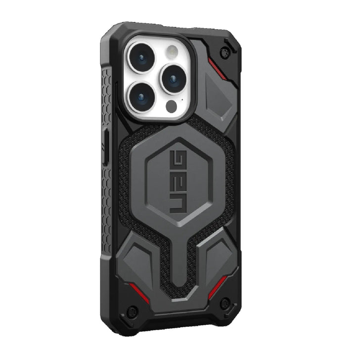 UAG Monarch Pro Kevlar MagSafe Apple iPhone 15 Pro (6.1') Case - Kevlar Silver (114221113933)