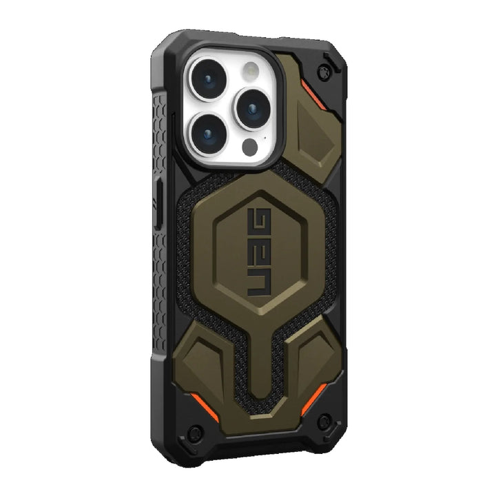 UAG Monarch Pro Kevlar MagSafe Apple iPhone 15 Pro (6.1') Case - Kevlar Element Green (11422111397B)