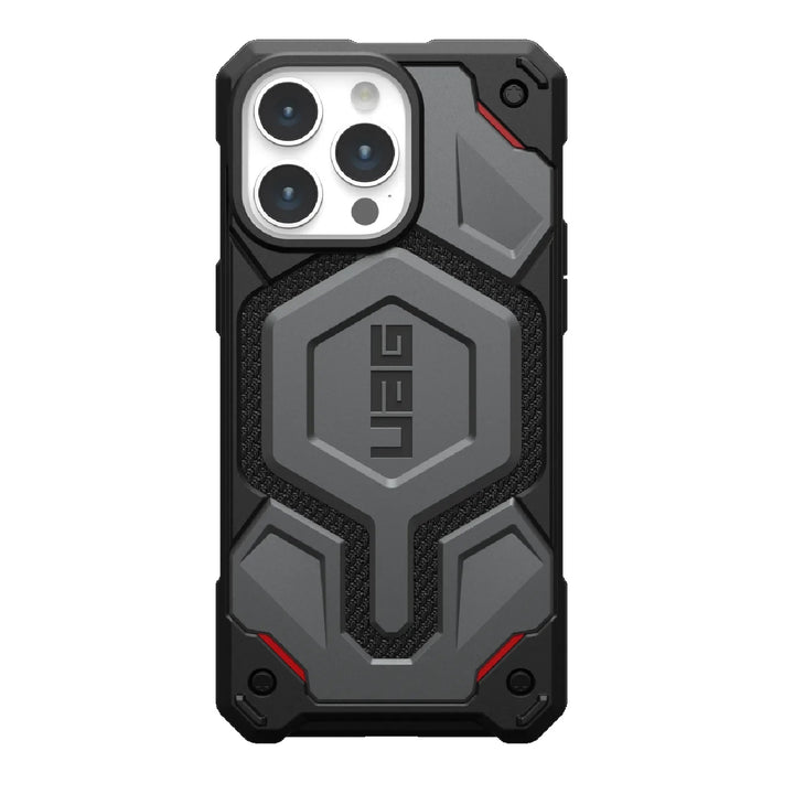 UAG Monarch Pro Kevlar MagSafe Apple iPhone 15 Pro Max (6.7') Case - Kevlar Silver (114222113933)