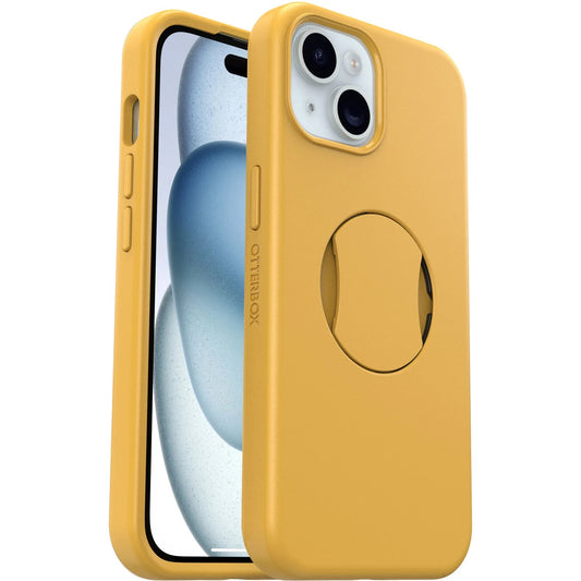 OtterBox OtterGrip Symmetry MagSafe Apple iPhone 15 / iPhone 14 / iPhone 13 (6.1') Case Aspen Gleam 2.0 (Yellow) - (77-93203)