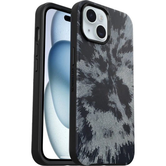 OtterBox Symmetry+ MagSafe Apple iPhone 15 / iPhone 14 / iPhone 13 (6.1') Case Burnout Sky (Black) - (77-93403) Antimicrobial