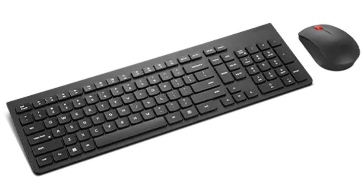 Lenovo Essential Wireless Combo Keyboard & Mouse Gen2 Low Profile Adjustable Tilt Leg Spill Resistant 1600DPI 3 buttons Optical Sensor 18mths Battery