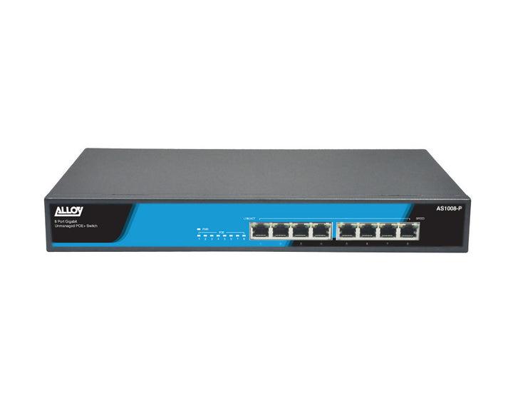 Alloy AS1008-P  8 Port Unmanaged Gigabit 802.3at PoE Switch