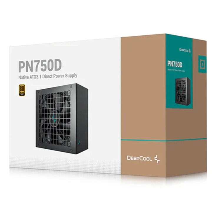 DeepCool PN750D 750W 80+ Gold Certified Non-Modular ATX Power Supply (Direct Cable) 120mm Fan