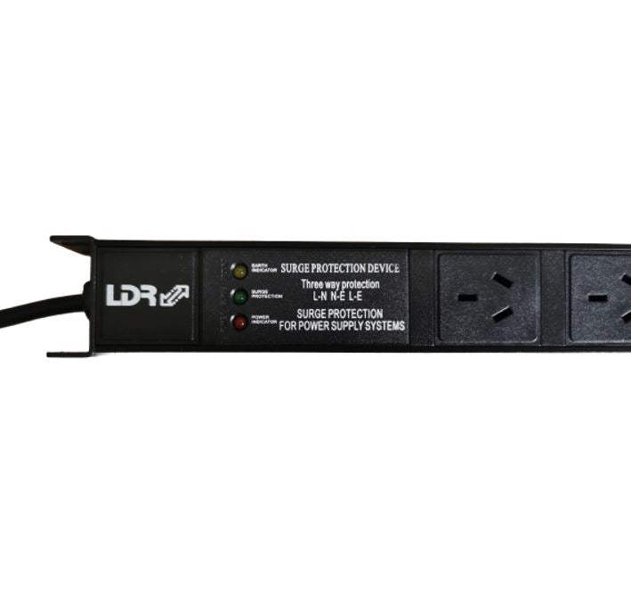 LDR 10-Port 10A Power Distribution Unit AU Approved - 10x 3-Pin AU/NZ Outlets/Slots - 1U Vertical Mount