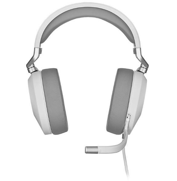 Corsair HS65 White 7.1 Dolby Atoms Surround Wired Headset. All Day Comfort