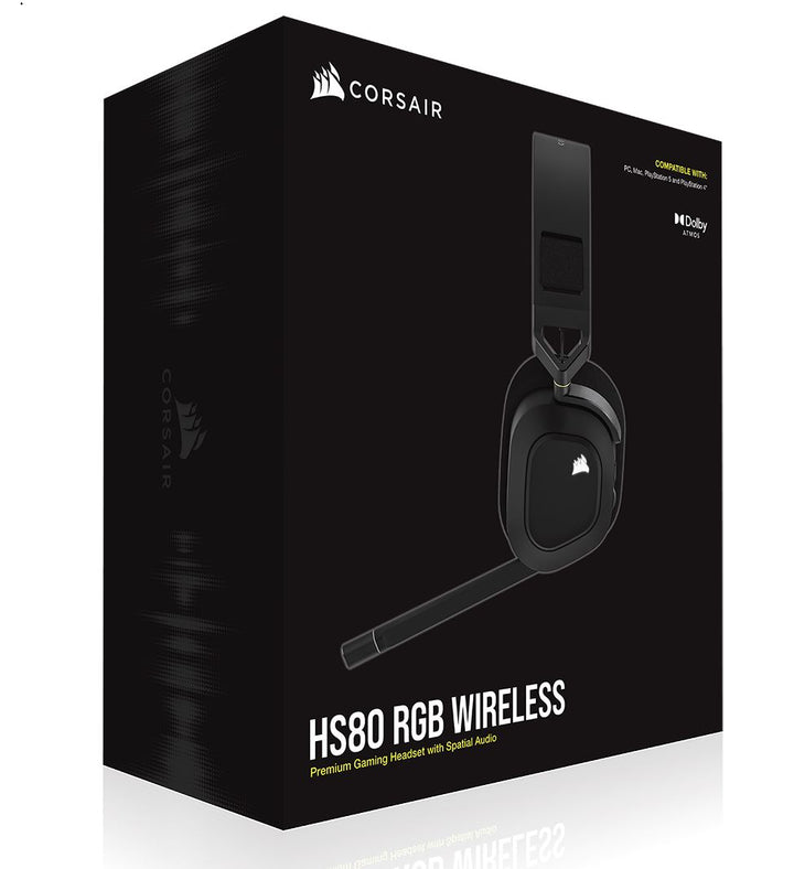 Corsair HS80 RGB Wireless Carbon- Dolby Atoms 3D