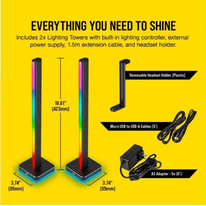 Corsair iCUE LT100 Smart Lighting Towers Starter Kit