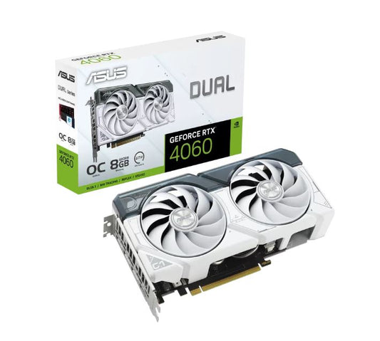 ASUS nVidia GeForce DUAL-RTX4060-O8G-WHITE RTX4060 White OC Edition 8GB GDDR6