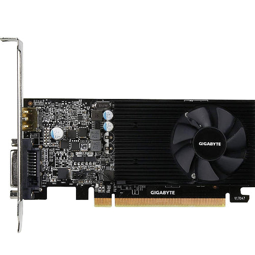 Gigabyte nVidia GeForce GT 1030 2GB DDR5 Fan PCIe Graphic Card 4K@60Hz HDMI DVI 2xDisplays Low Profile 1506/1468 MHz VCG-N1030SL-2GL GV-N1030SL-2GL