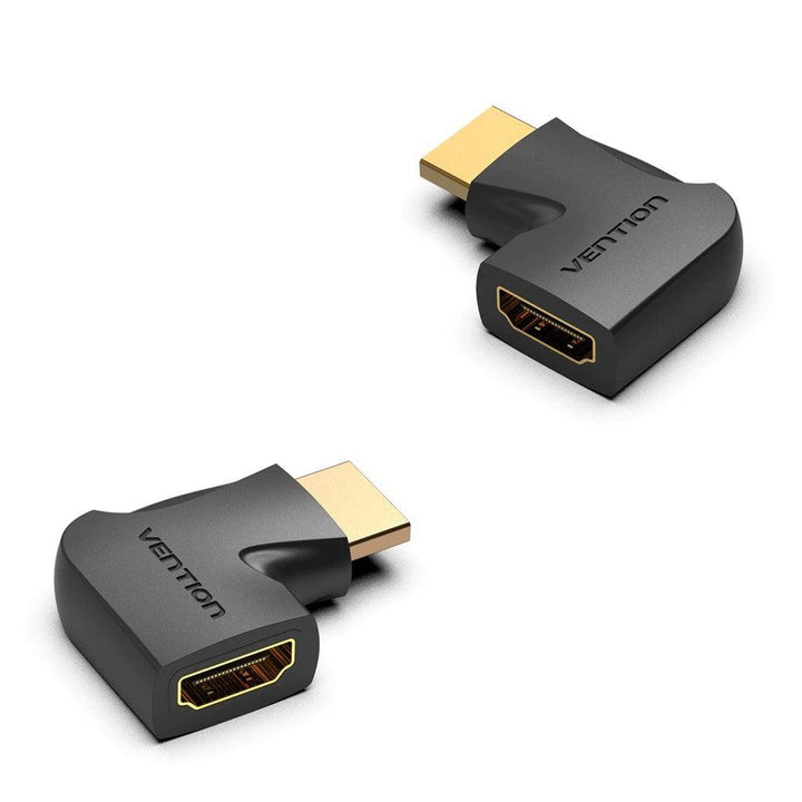 2 Pack HDMI Male to Female Angled Adaptor 4K 90 270 Degree - Aussie Gadgets