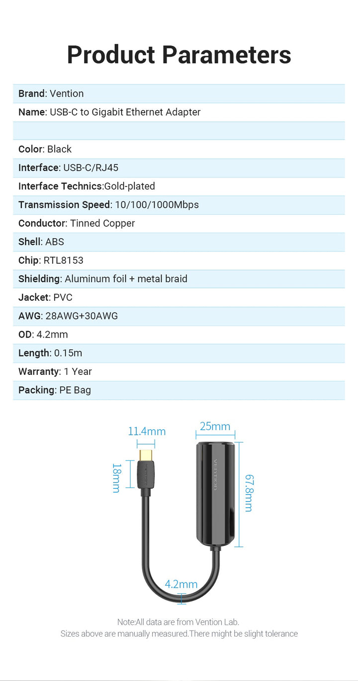 USB-C Gigabit Ethernet Adaptor - Aussie Gadgets