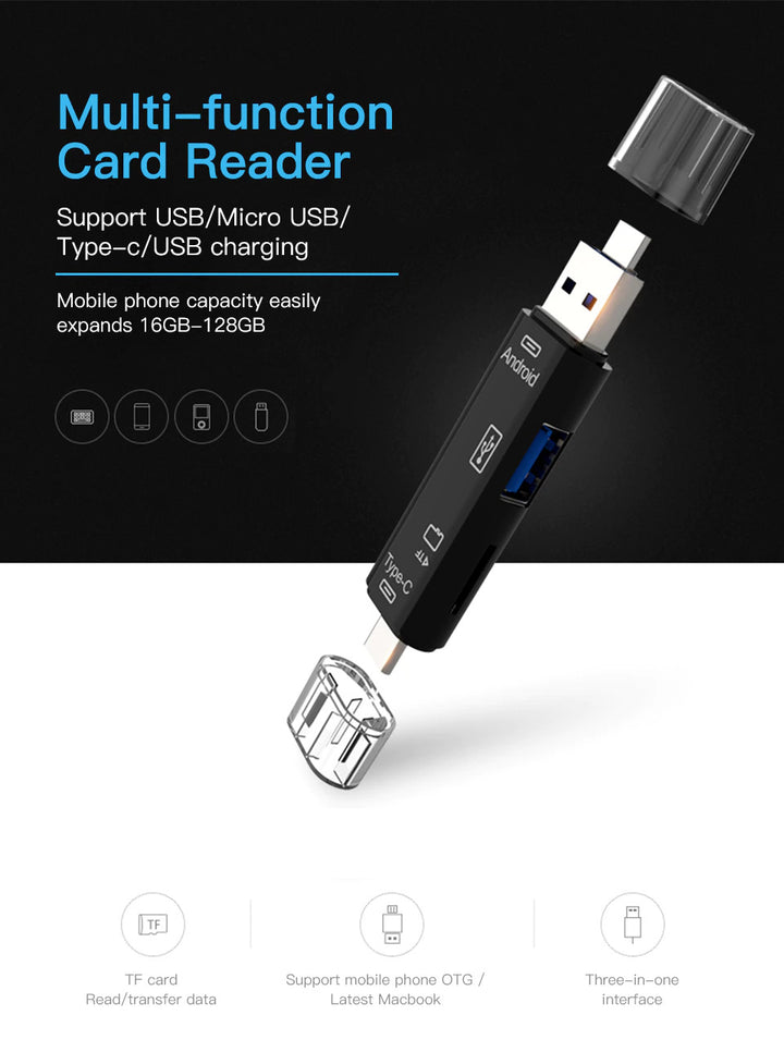 Type-C USB Card Reader TF OTG Adaptor - Aussie Gadgets