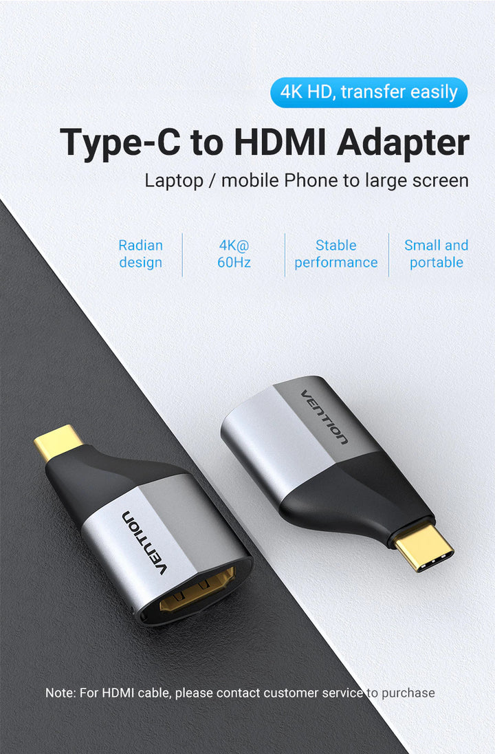 USB-C (TYPE-C) Male to HDMI 2.0 Female Adaptor 4K 60Hz - Aussie Gadgets