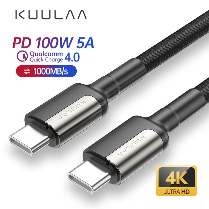 USB-C PD 100W 5A 3.1 Gen2 1000 MB/S Cable - Aussie Gadgets