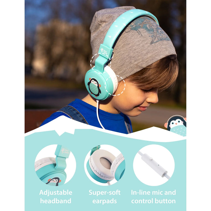 Kids Wired Headphones Pepper the Penguin - Aussie Gadgets