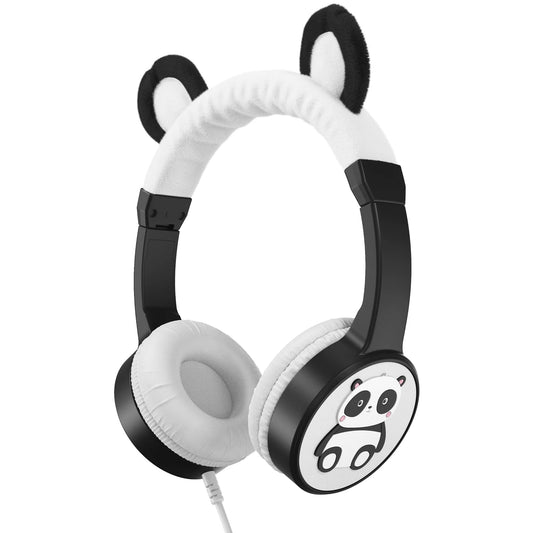 Kids Wired Furry Headphones Pippin the Panda - Aussie Gadgets