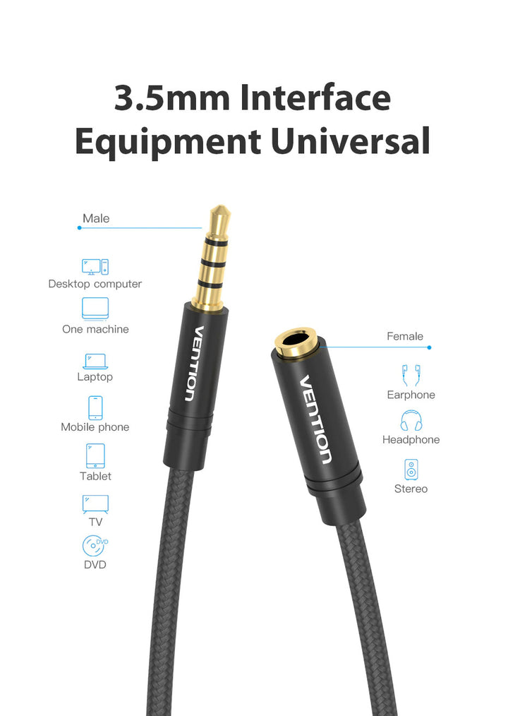 Vention 3.5mm Audio Extension Cable - Aussie Gadgets