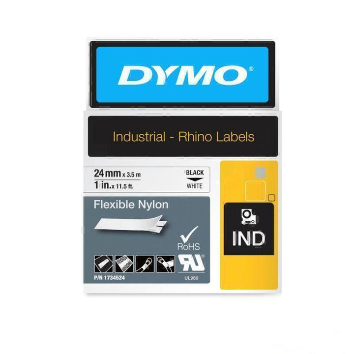 Dymo Rhino 24mm White Flex Nylon