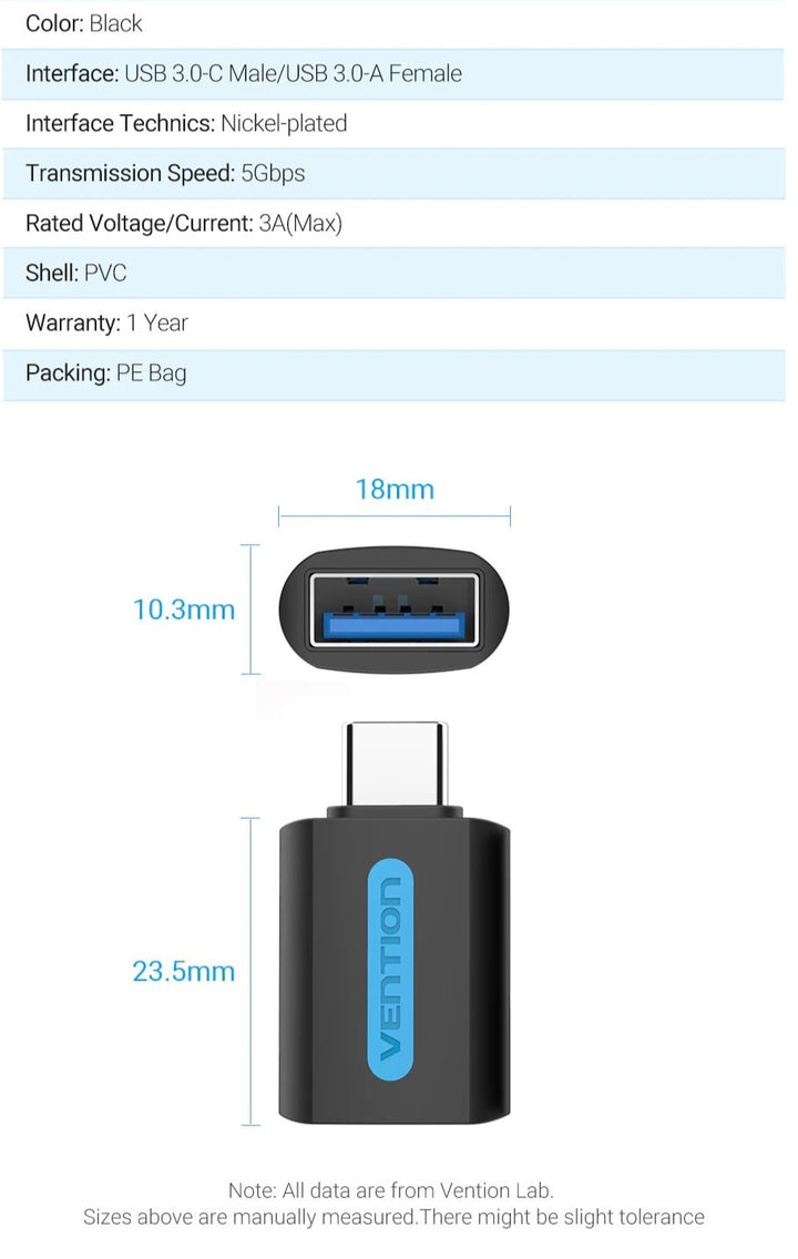 USB-C USB 3.0 OTG Adaptor - Aussie Gadgets