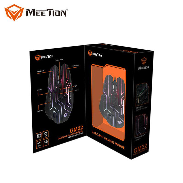 Meetion Dazzling Ergonomic RGB Gaming Mouse - Aussie Gadgets