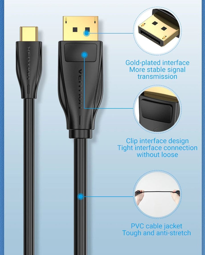 USB-C to DisplayPort 4K Cable - Aussie Gadgets