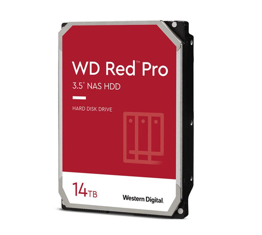 WD Red Pro 14TB 3.5" NAS HDD SATA3 7200RPM 512MB Cache 24x7 300TBW ~24-bays NASware 3.0 CMR Tech 5yrs wty