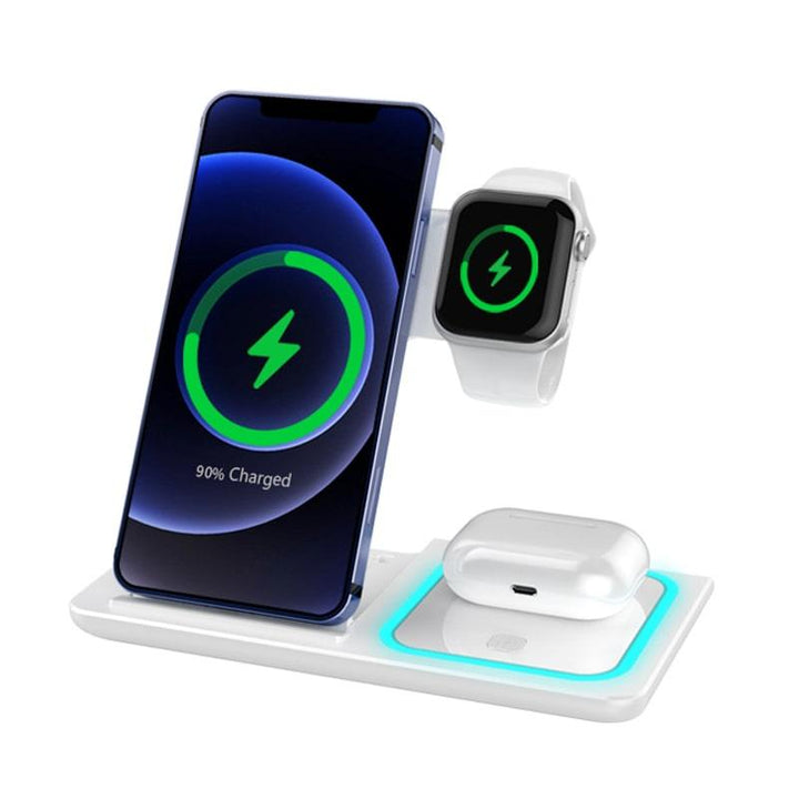 3-in-1 Wireless Charger Stand for Android Apple iPhone Watch Airpods - Aussie Gadgets