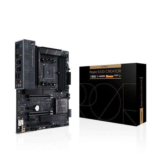 AMD B550 ProArt B550-CREATOR (Ryzen AM4) ATX Motherboard,PCIe 4.0, dual Thunderbolt‚ 4 Type-C ports, dual Intel 2.5Gb Ethernet, dual M.2