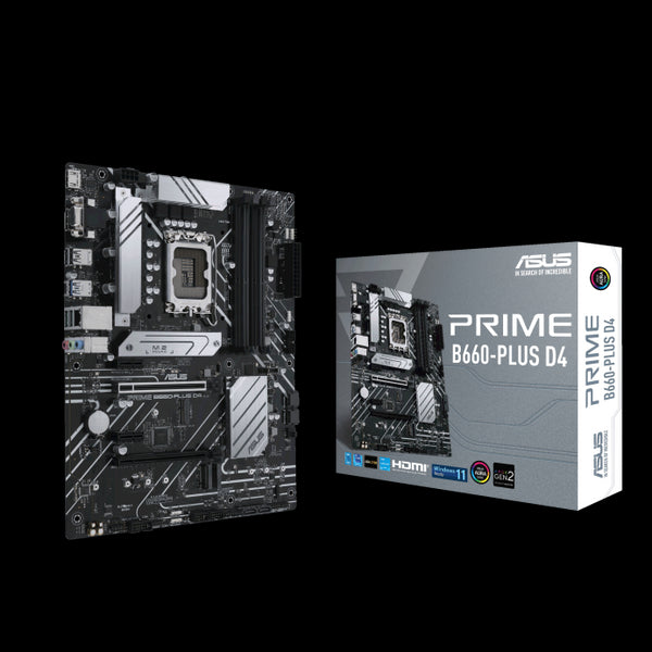 PRIME B660-PLUS D4 Intel LGA 1700 ATX Motherboard PCIe 4.0, 3xM.2, 2.5Gb Ethernet, DP, HDMI, D-Sub, USB-C, Aura Sync