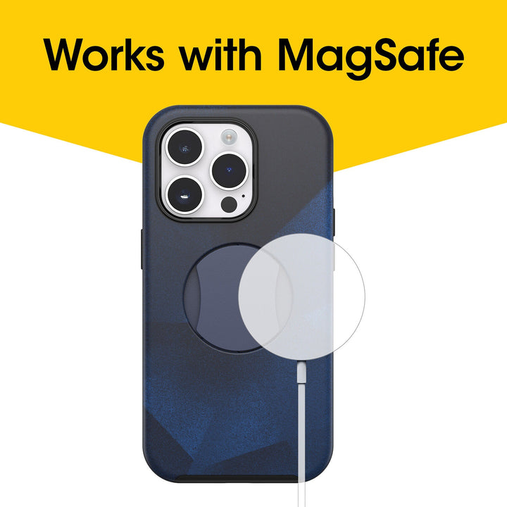 OtterBox OtterGrip Symmetry MagSafe Apple iPhone 14 Pro Case Blue Storm