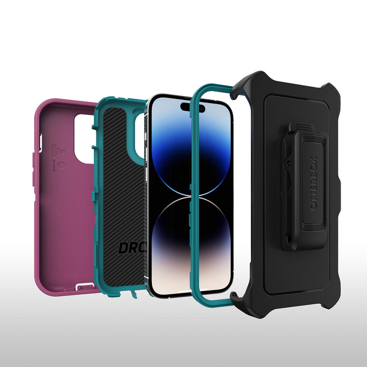 OtterBox Defender Apple iPhone 14 Pro Case Canyon Sun (Pink)