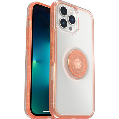 OtterBox Otter + Pop Symmetry Clear Apple iPhone 13 Pro Max / iPhone 12 Pro Max Case Melondramatic (Clear/Orange)