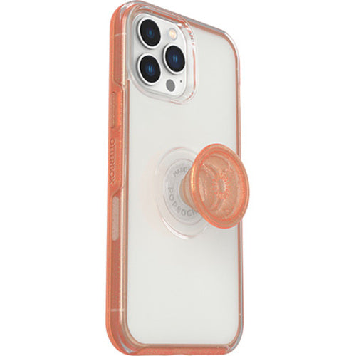 OtterBox Otter + Pop Symmetry Clear Apple iPhone 13 Pro Max / iPhone 12 Pro Max Case Melondramatic (Clear/Orange)