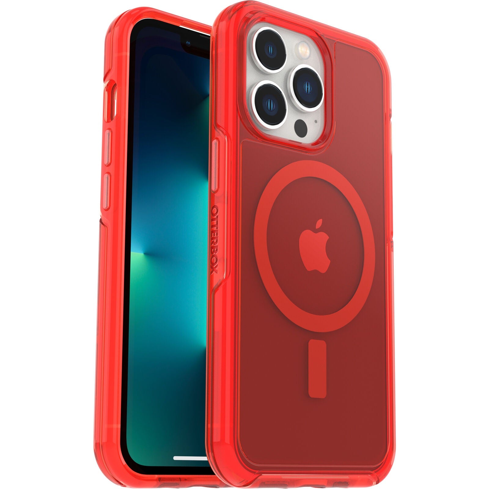 OtterBox Symmetry+ Clear MagSafe Apple iPhone 13 Pro Case In The Red ...