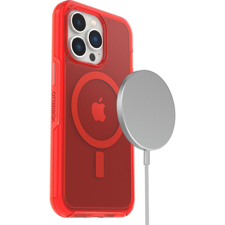 OtterBox Symmetry+ Clear MagSafe Apple iPhone 13 Pro Case In The Red