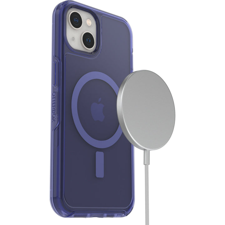 OtterBox Symmetry+ Clear MagSafe Apple iPhone 13 Case Feelin Blue