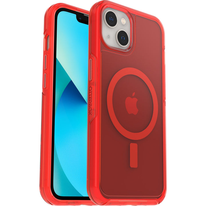 OtterBox Symmetry+ Clear MagSafe Apple iPhone 13 Case In The Red