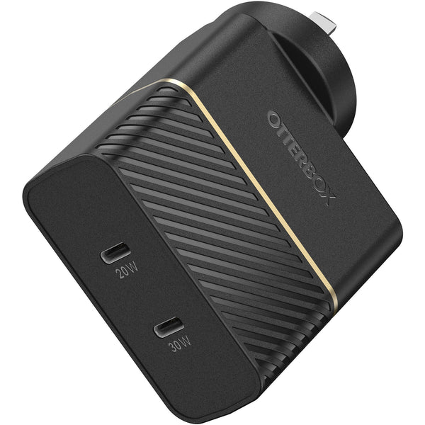 OtterBox 50W Dual Port USB-C Fast Wall Charger - Black
