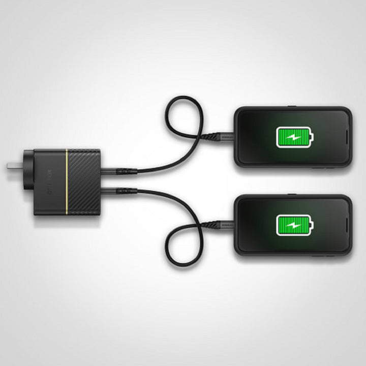OtterBox 50W Dual Port USB-C Fast Wall Charger - Black