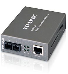 TP-Link MC210CS Gigabit Ethernet RJ45 to SC Fiber Single-Mode Media Converter