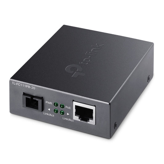 TP-Link TL-FC111PB-20 10/100Mbps WDM Media Converter with 1-Port PoE