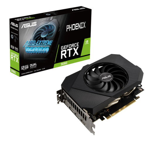 nVidia GeForce PH-RTX3060-12G-V2 RTX3060 V2 12GB Phoenix Video Card (LHR), PCI-E 4.0, 1777 MHz / 1807 MHz Boost Clock, 1x HDMI 2.1, 3x DP 1.4a - Aussie Gadgets