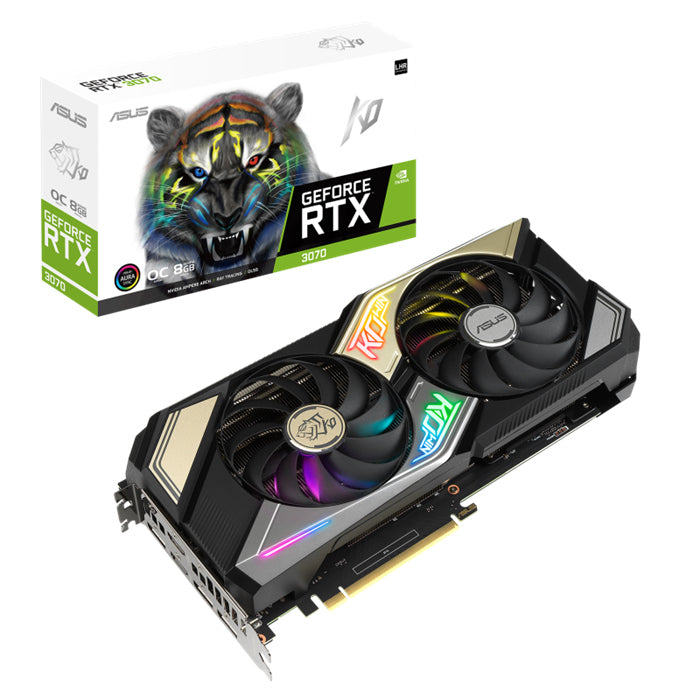 nVidia GeForce KO-RTX3070-O8G-V2-GAMING RTX3070 8GB OC Edition GDDR6. 1845/1815 Mhz Boost, 2xHDMI, 3xDP, 2nd Gen RT Cores, 3rd Gen Tensor Cores ( - Aussie Gadgets