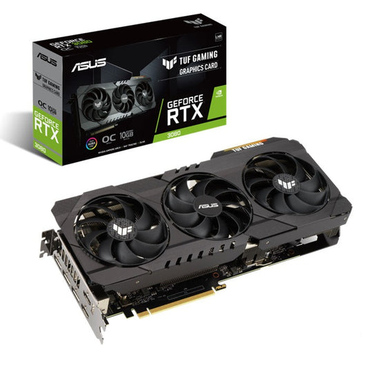 nVidia GeForce TUF-RTX3080-O10G-V2-GAMING RTX 3080 V2 10GB OC Edition, GDDR6X, 1815MHz Boost, 2xHDMI 2.1, 3xDP 1.4a (3080v2 LHR)